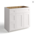White Shaker 36 W Vanity Combo with Drawers