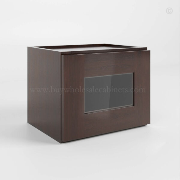 Shaker Espresso 12 H Single Door Wall Cabinet with Glass Door