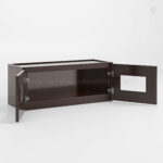 Shaker Espresso 18 H Double Door Wall Cabinet With Glass Doors image 1