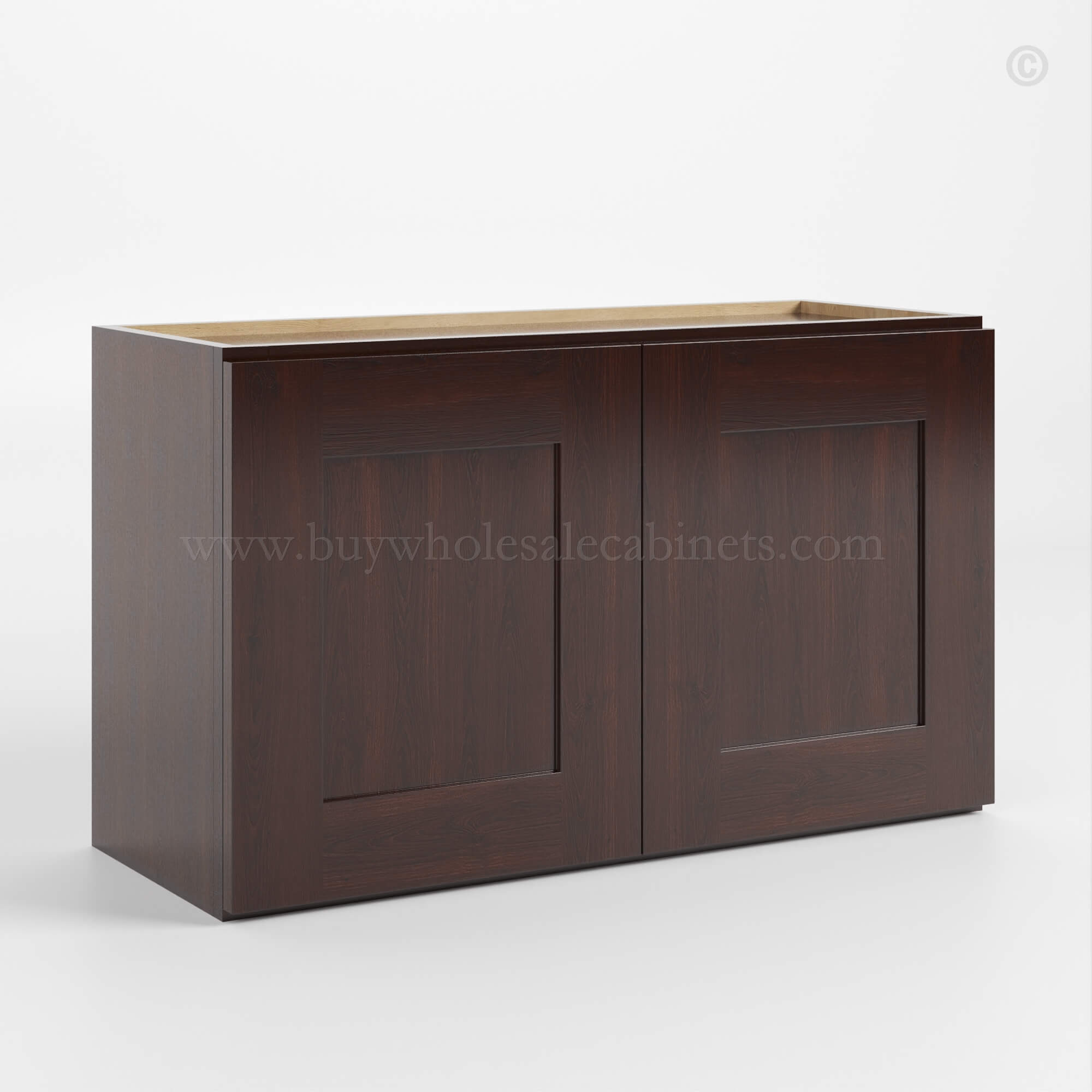 Shaker Espresso 12 H Double Door Wall Cabinet