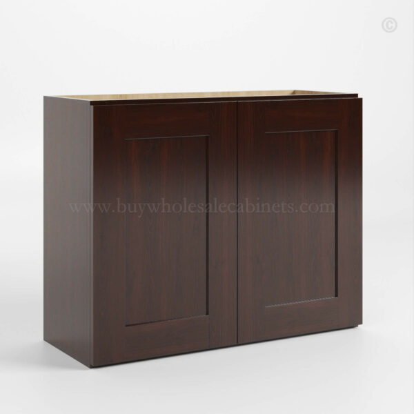 Shaker Espresso 24 H Double Door Wall Cabinet