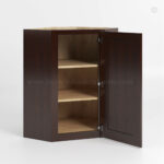 Shaker Espresso 27 W Diagonal Corner Wall Shelf image 1