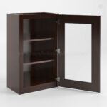 Shaker Espresso 30 H Single Door Wall Cabinet with Glass Door image 1