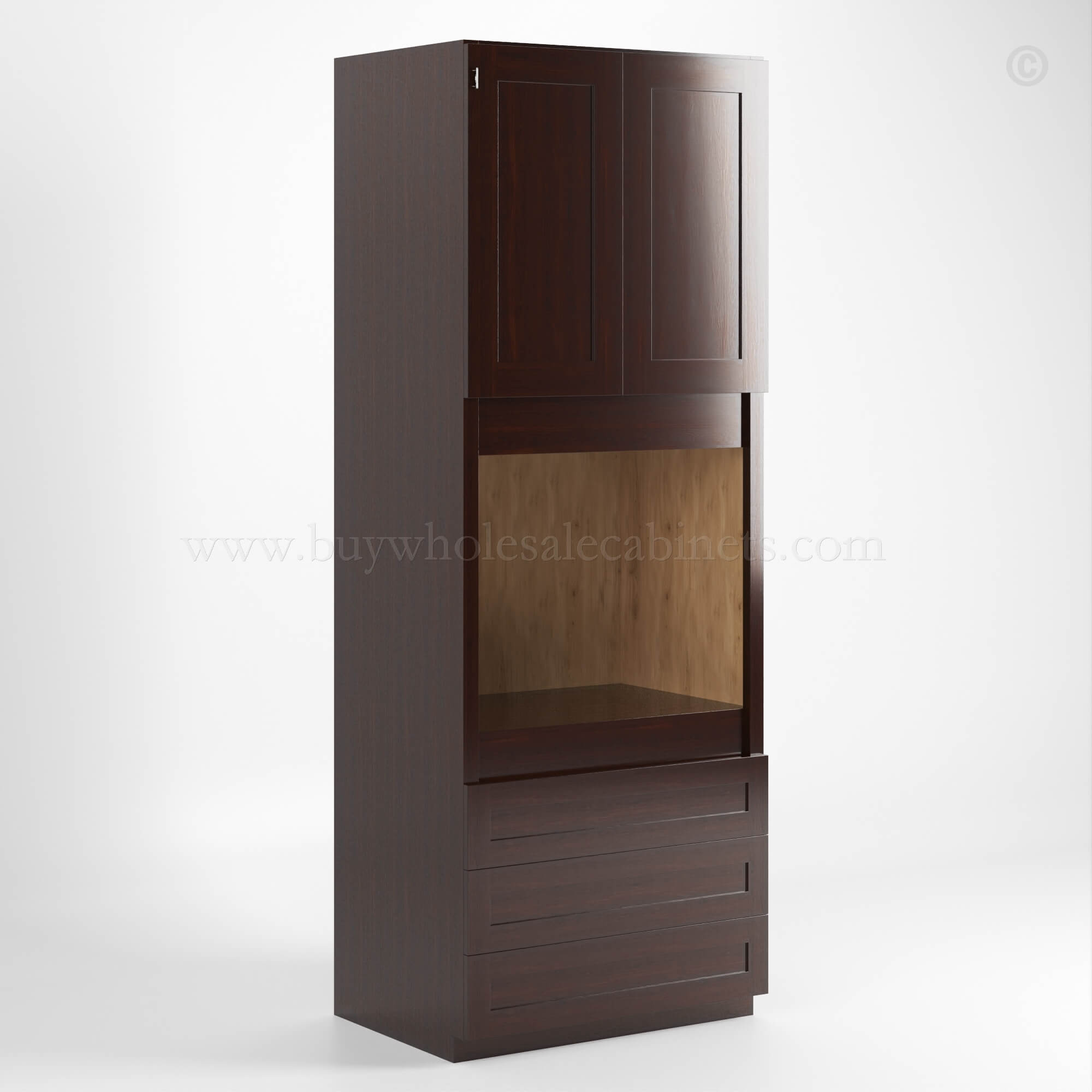 Shaker Espresso 30 W Oven Pantry Cabinet