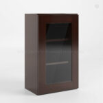 Shaker Espresso 36 H Single Door Wall Cabinet with Glass Door
