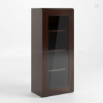 Shaker Espresso 42 H Single Door Wall Cabinet with Glass Door