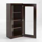 Shaker Espresso 42 H Single Door Wall Cabinet with Glass Door image 1