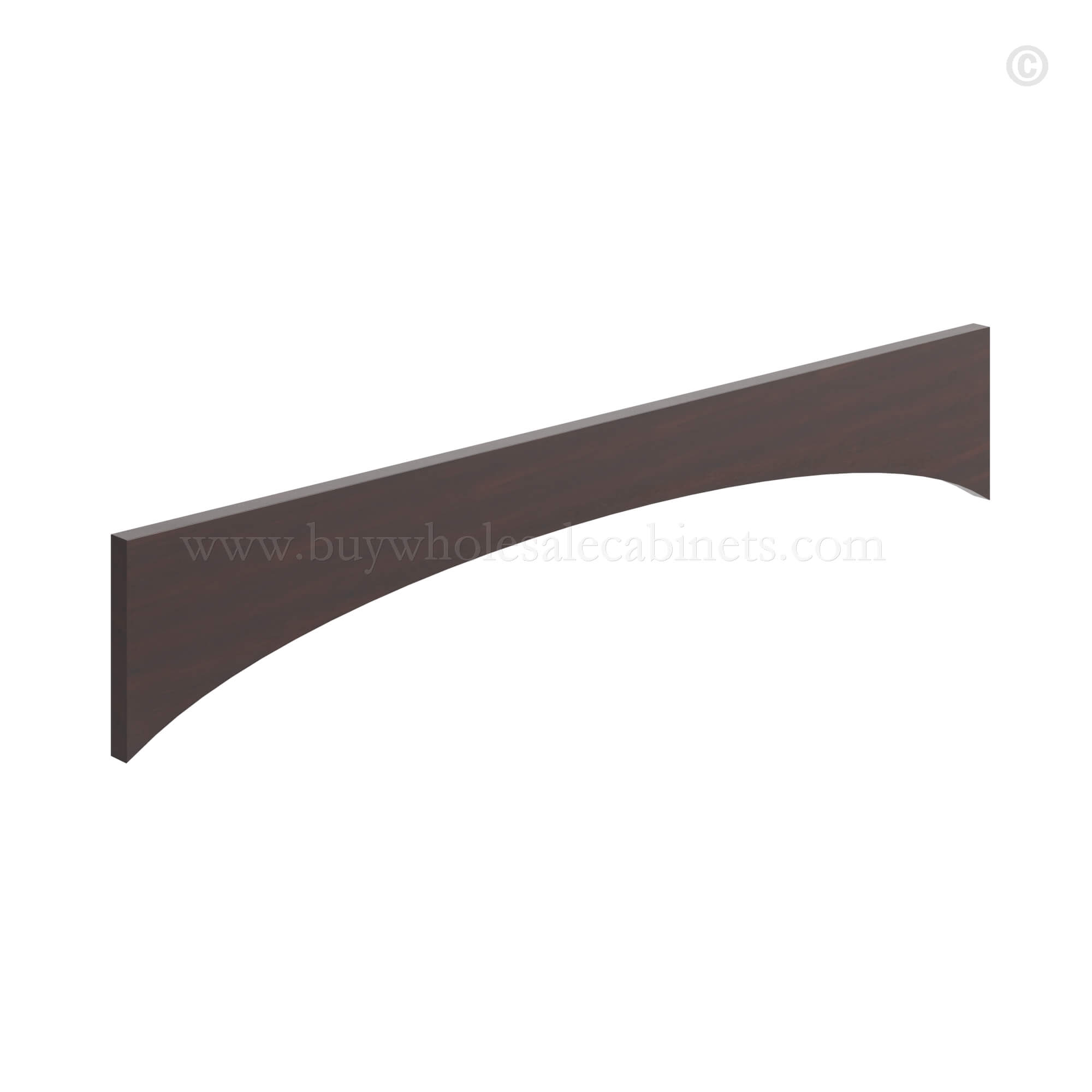 Shaker Espresso Arched Valance