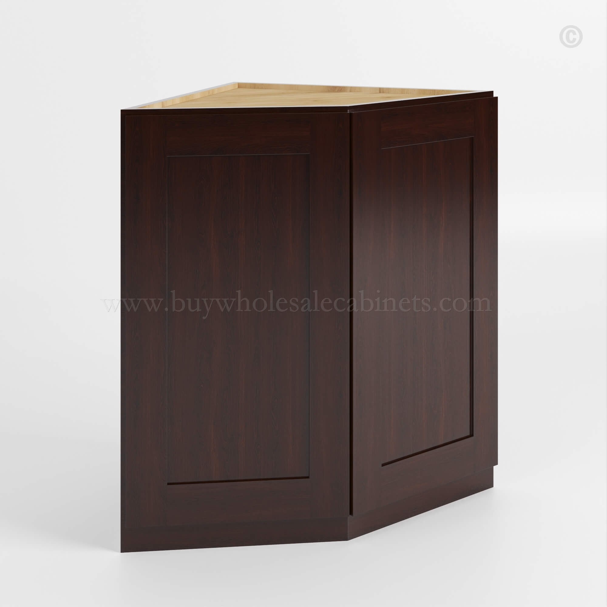 Shaker Espresso Base End Cabinet