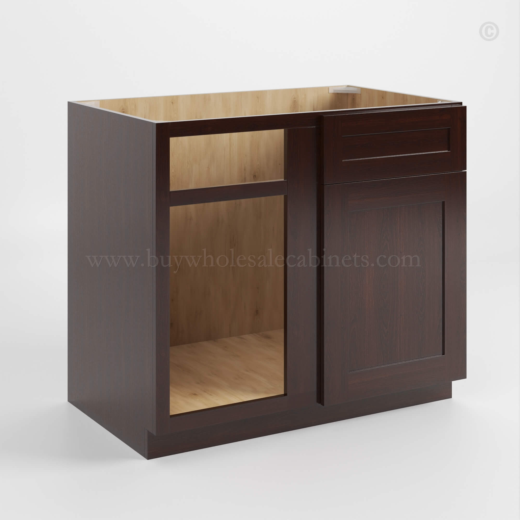 Shaker Espresso Blind Corner Base Cabinet