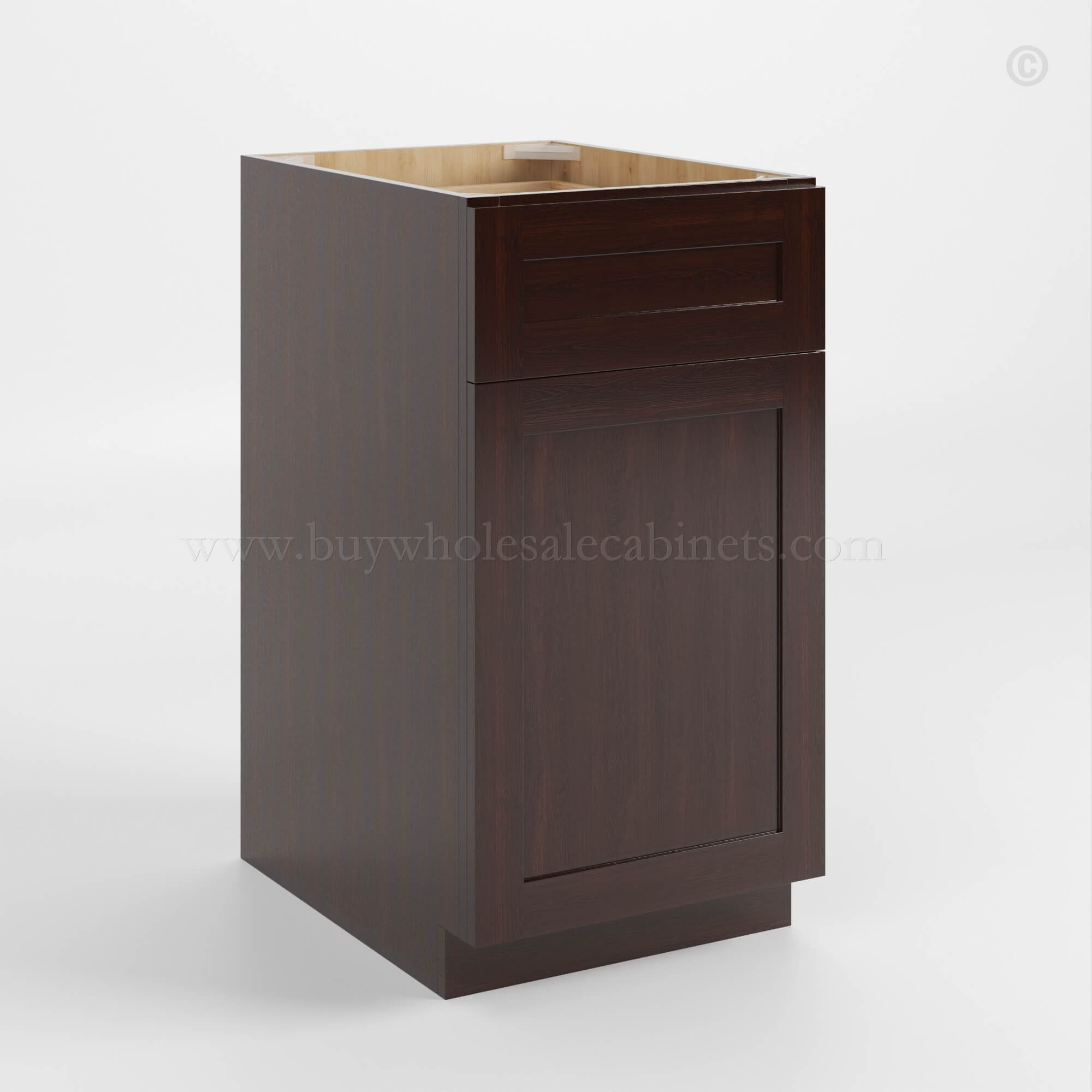 Shaker Espresso Document File Base Cabinet