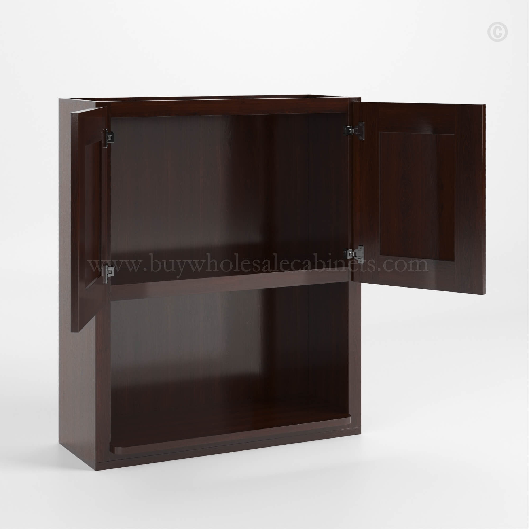 Shaker Espresso Microwave Wall Cabinet