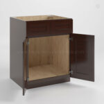Shaker Espresso Sink Base With Double Doors and Drawers image 1