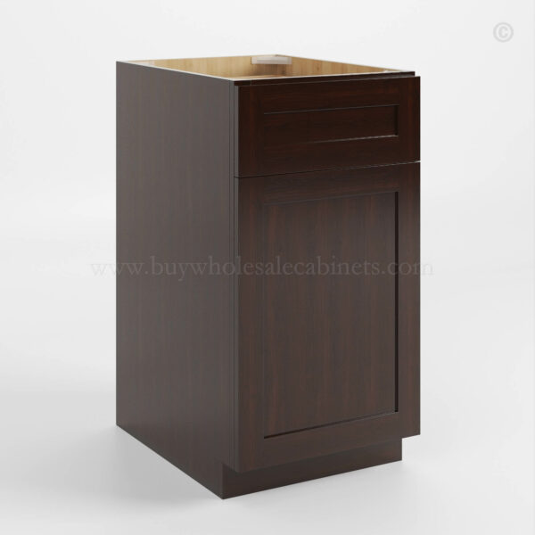Shaker Espresso Base Waste Basket Cabinet