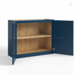Navy Blue Shaker 24 H Double Door Wall Cabinet