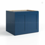 Navy Blue Shaker 24 H Refrigerator Wall Cabinet 24 Deep