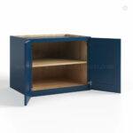 Navy Blue Shaker 24 H Refrigerator Wall Cabinet 24 Deep