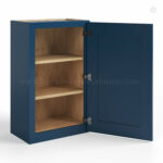 Navy Blue Shaker 30 H Single Door Wall Cabinet