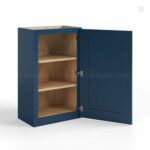 Navy Blue Shaker 36 H Single Door Wall Cabinet