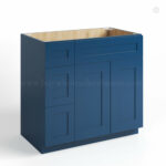 Navy Blue Shaker 36 W Vanity Combo with Drawers
