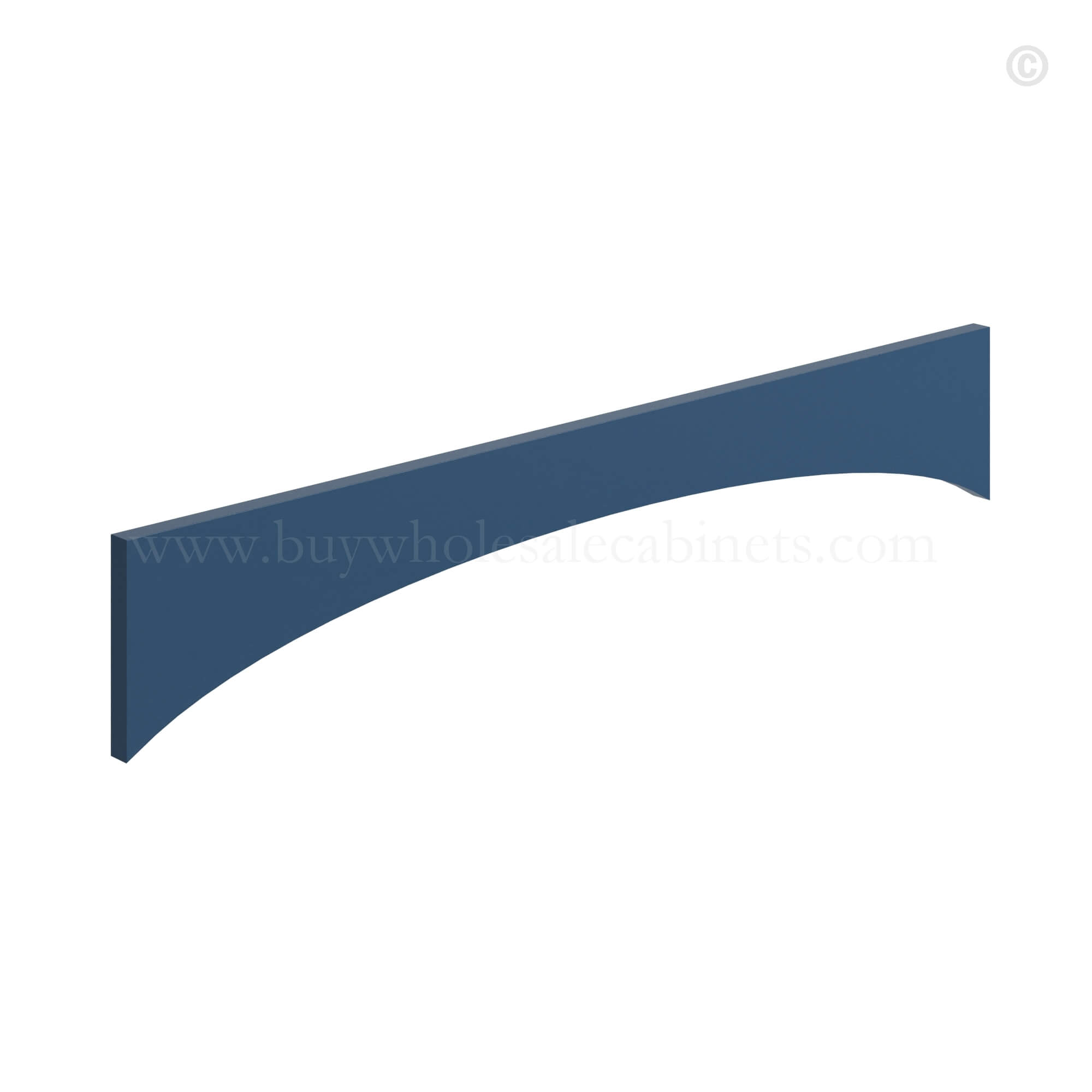 IIII Navy Blue Shaker Arched Valance