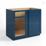 Navy Blue Shaker Blind Corner Base Cabinet