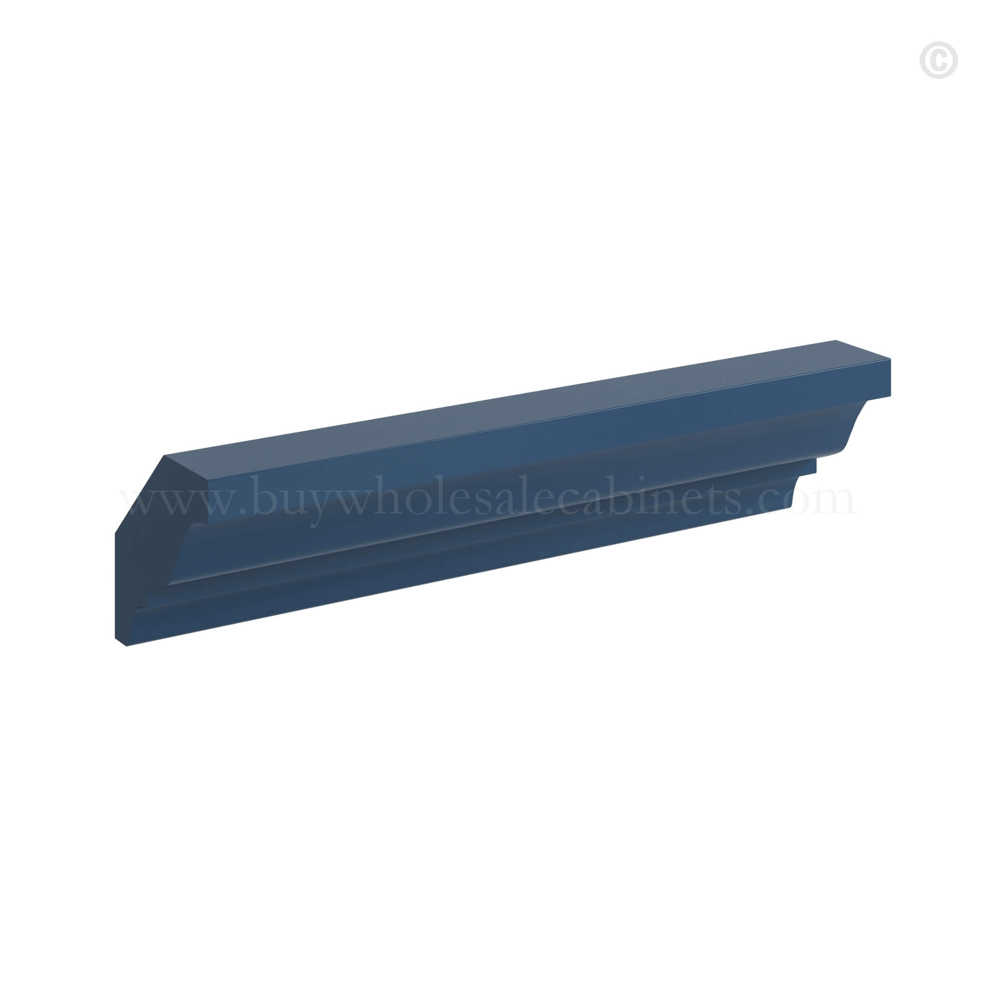 Navy Blue Shaker Crown Moulding