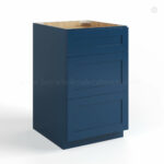 Navy Blue Shaker Three Drawer Base