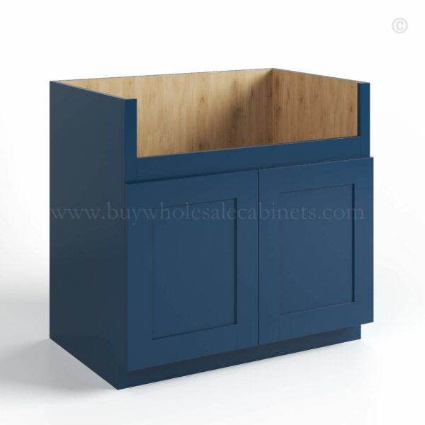 Navy Blue Shaker Farmhouse Sink Base