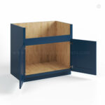 Navy Blue Shaker Farmhouse Sink Base