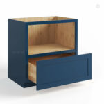 Navy Blue Shaker Microwave Base Cabinet