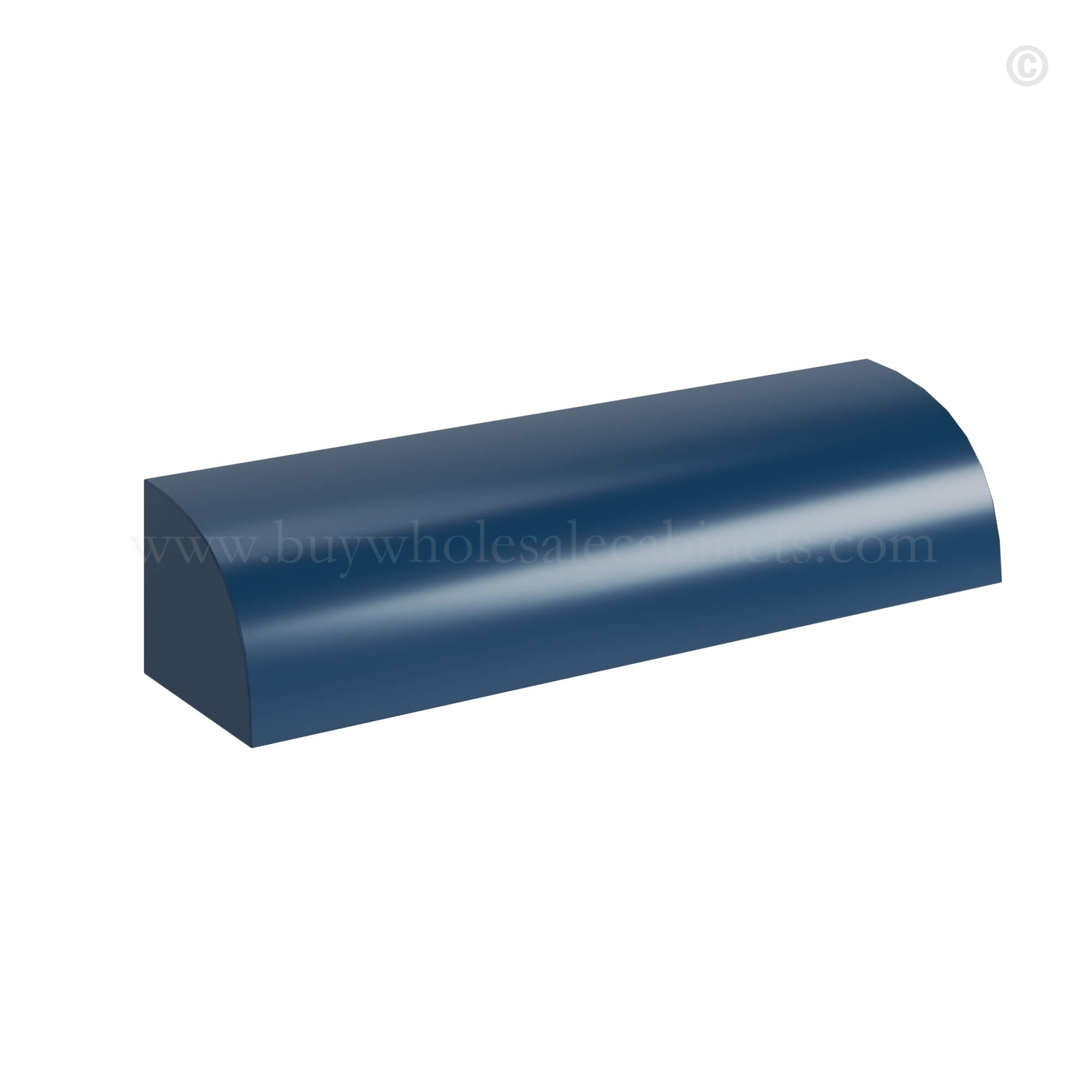 Navy Blue Shaker Shoe Moulding