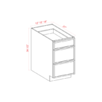 Slim Shaker Vanity Drawer Base Cabinet