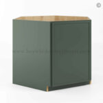 Slim Shaker Green Corner Sink Base Cabinet, gray kitchen cabinets, rta cabinets