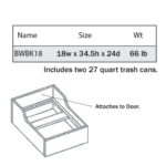 item code base trash cabinet, rta cabinets, wholesale cabinets