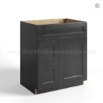 Charcoal Black Shaker Vanity Sink Base Combo 30W, kitchen cabinets, rta cabinets