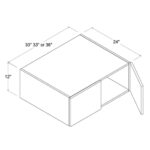 Frameless 24D Refrigerator Wall Cabinet with Double Door