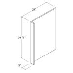 Frameless Dishwasher Return Panel 3W Filler, rta cabinets, wholesale cabinets