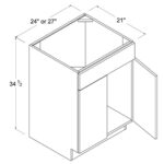 Frameless Double Door Single Dummy Drawer Vanity Sink Base, rta cabinets, wholesale cabinets