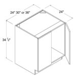 Frameless Full Height Double Door Base Cabinet, rta cabinets, wholesale cabinets