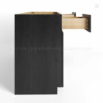 charcoal black shaker vanity sink base combo with single drawer left single drawer rightand sink centered dovetail, rta cabinets, wholesale cabinets