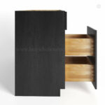 charcoal black shaker vanity sink base combo with two drawer right and two doors dovetail, rta cabinets, wholesale cabinets