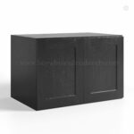 Charcoal Black Shaker Double Door Wall Cabinets, rta cabinets, wholesale cabinets