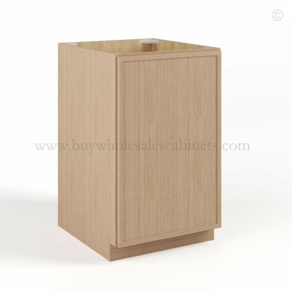Slim Oak Shaker Base Cabinet Single Door Full Height, rta cabinets, wholesale cabinets