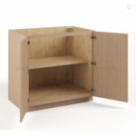 Slim Oak Shaker Base Cabinet Double Doors Full Height, rta cabinets, wholesale cabinets