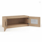 Slim Oak Shaker 30W Double Door Wall Cabinet whit Glass Doors, rta cabinets, wholesale cabinets