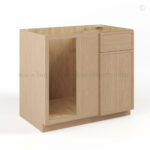 Slim Oak Shaker Blind Corner Base Cabinet, rta cabinets, wholesale cabinets