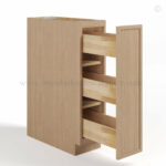 Slim Oak Shaker Spice Pull Base Cabinet, rta cabinets, wholesale cabinets