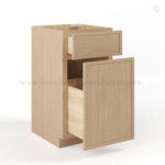 Slim Oak Shaker Trash Base Cabinet, rta cabinets, wholesale cabinets