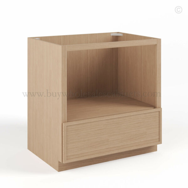 Slim Oak Shaker Microwave Base Cabinet, rta cabinets, wholesale cabinets